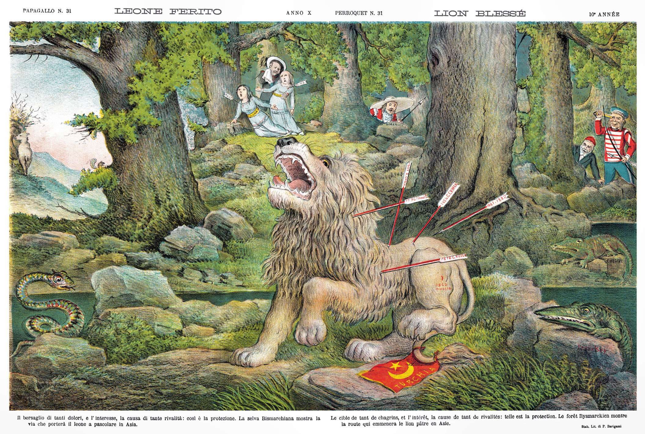 by Augusto Grossi for a weekly publishing by Il Papagallo magazine